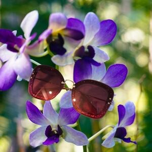 MIU MIU REVEAL GLITTER 02T GOLD PINK, RED GRADIENT RIMLESS  GLITTER SUNGLASSES